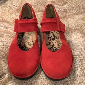 Fly London Mary Jane Red Suede / Sz 38